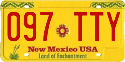 NM license plate 097TTY