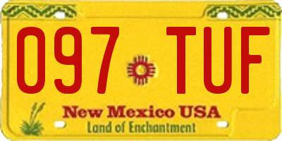 NM license plate 097TUF