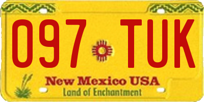 NM license plate 097TUK