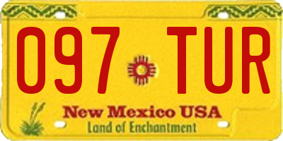 NM license plate 097TUR