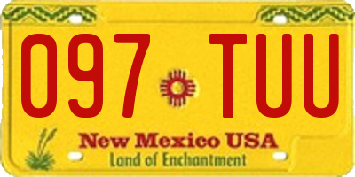 NM license plate 097TUU