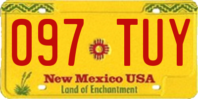 NM license plate 097TUY