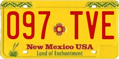 NM license plate 097TVE