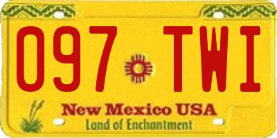 NM license plate 097TWI