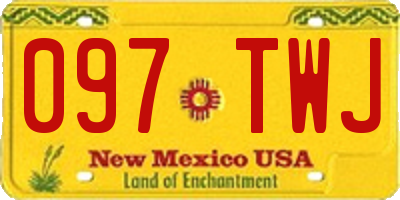 NM license plate 097TWJ