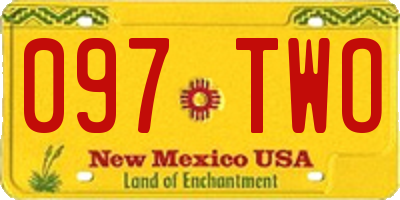 NM license plate 097TWO