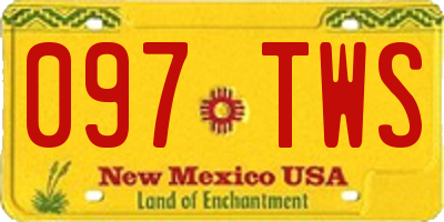 NM license plate 097TWS