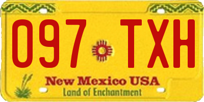 NM license plate 097TXH