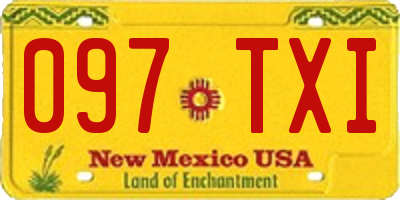 NM license plate 097TXI