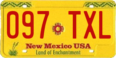 NM license plate 097TXL