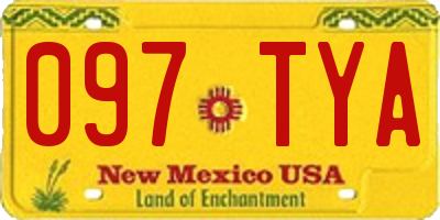 NM license plate 097TYA