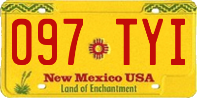 NM license plate 097TYI