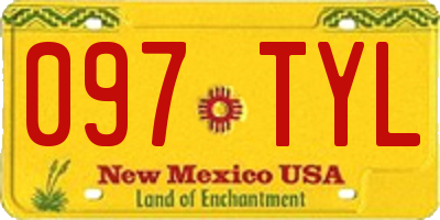 NM license plate 097TYL
