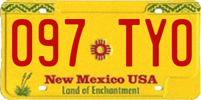 NM license plate 097TYO
