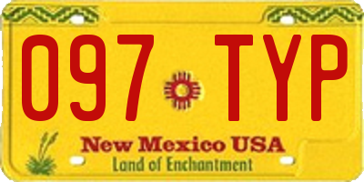 NM license plate 097TYP