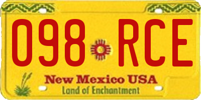 NM license plate 098RCE