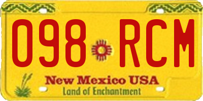 NM license plate 098RCM