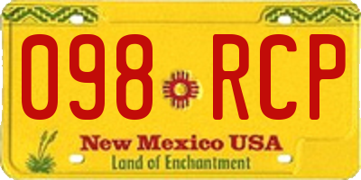 NM license plate 098RCP