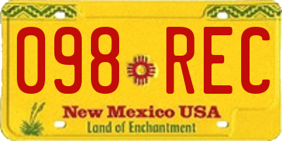 NM license plate 098REC