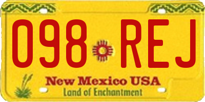 NM license plate 098REJ