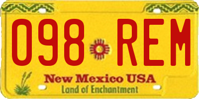 NM license plate 098REM