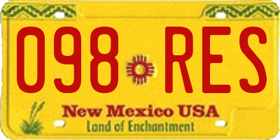 NM license plate 098RES