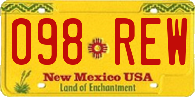 NM license plate 098REW