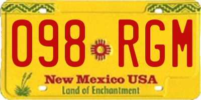NM license plate 098RGM