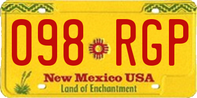 NM license plate 098RGP