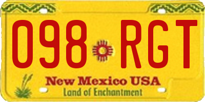 NM license plate 098RGT