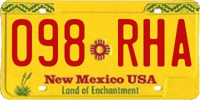NM license plate 098RHA