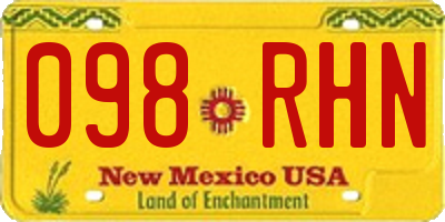 NM license plate 098RHN