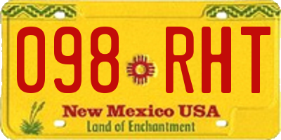 NM license plate 098RHT
