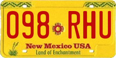 NM license plate 098RHU