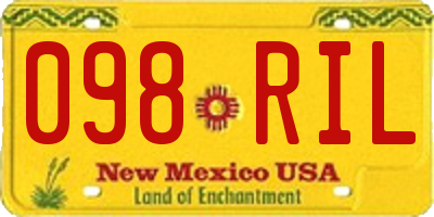 NM license plate 098RIL