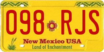 NM license plate 098RJS