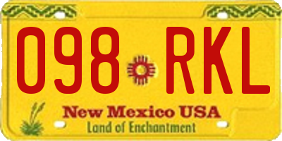 NM license plate 098RKL