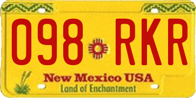 NM license plate 098RKR