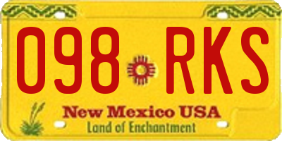 NM license plate 098RKS