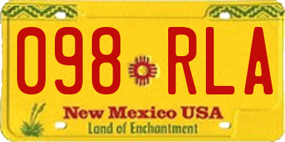 NM license plate 098RLA