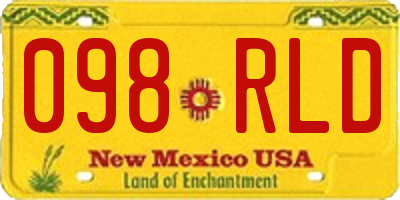NM license plate 098RLD