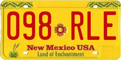 NM license plate 098RLE