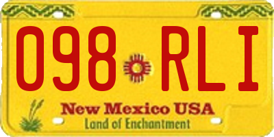 NM license plate 098RLI