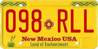 NM license plate 098RLL