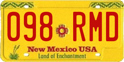 NM license plate 098RMD