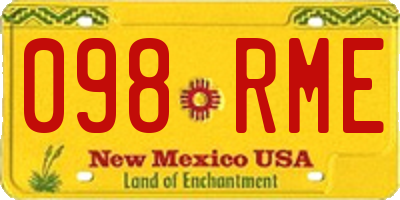 NM license plate 098RME