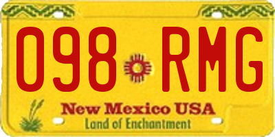 NM license plate 098RMG