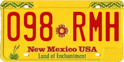 NM license plate 098RMH
