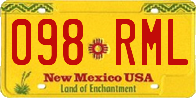 NM license plate 098RML