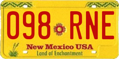 NM license plate 098RNE
